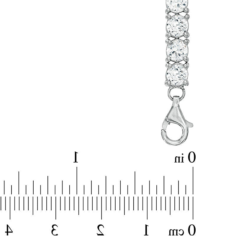 Lab-Created White Sapphire Tennis Bracelet in Sterling Silver - 7.5"
