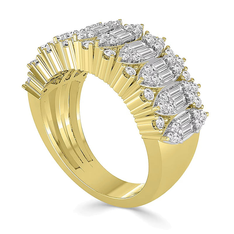 1.0 CT. TW Multi-Diamond Band in 14K Gold