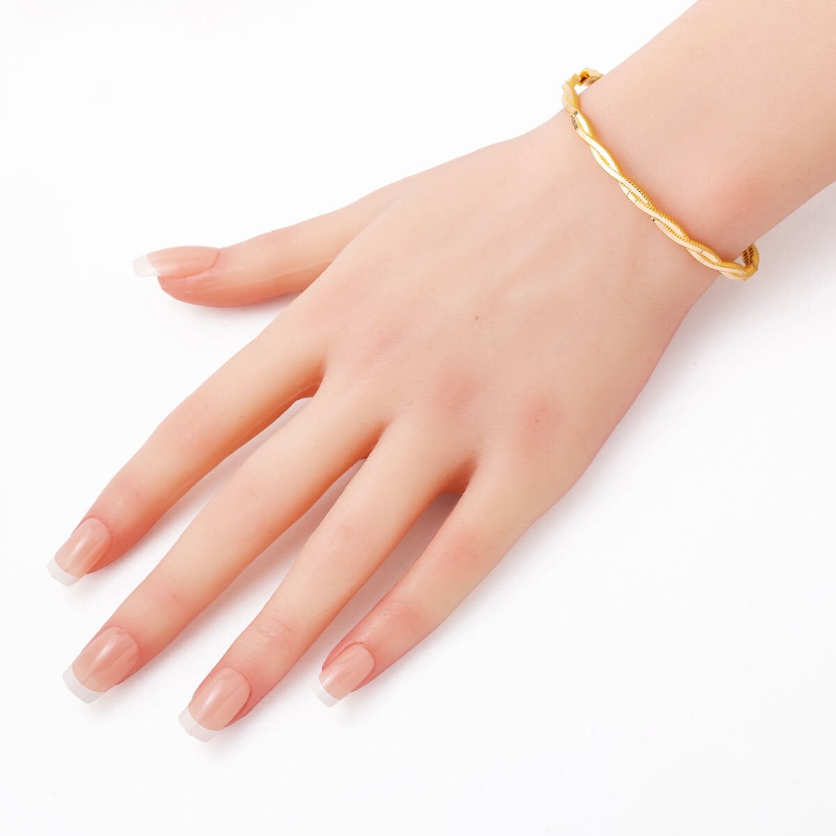 14K Yellow Gold Ivy Ajda Hinged Cuff Bangle