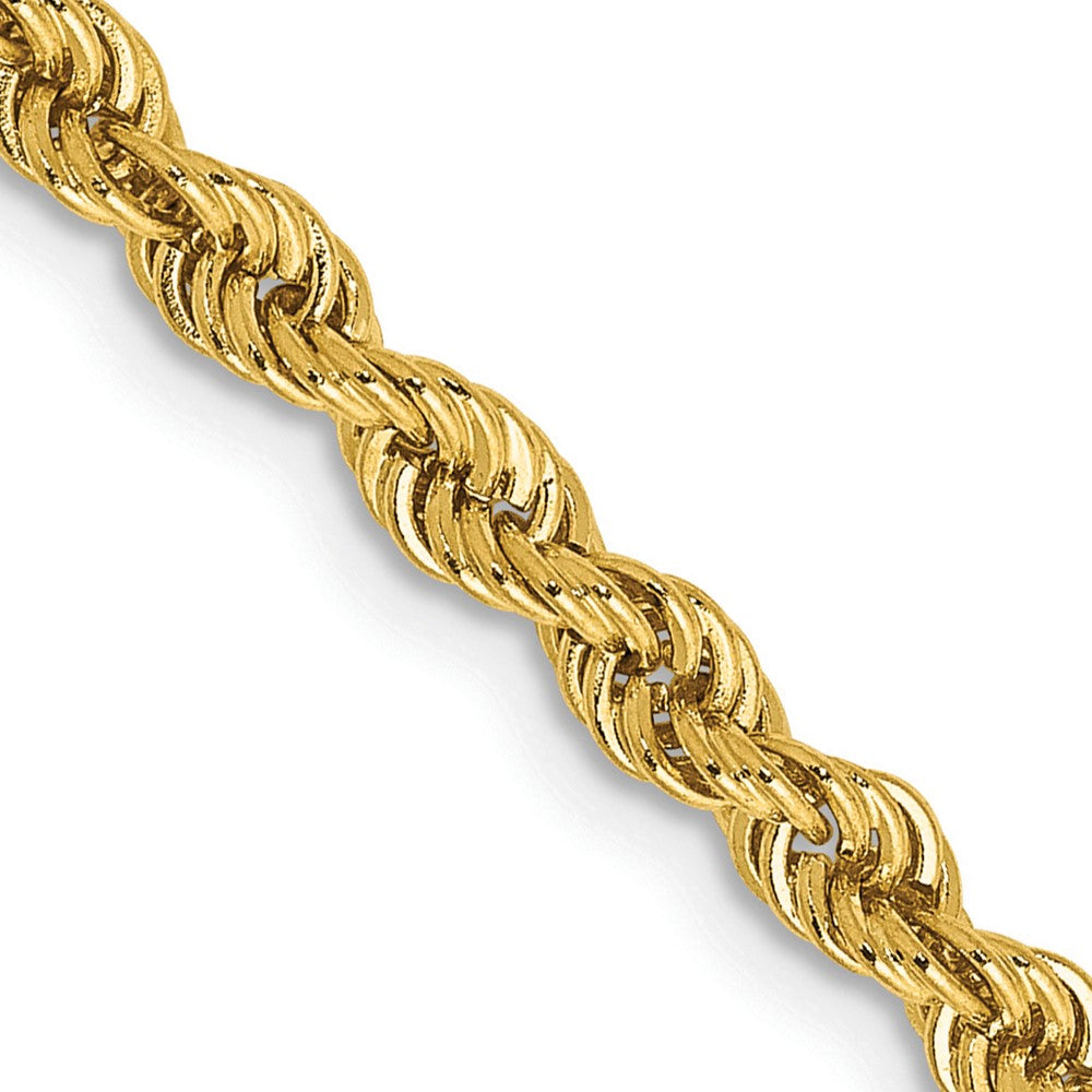 14k Yellow Gold 30 inch 3mm Regular Rope with Lobster Clasp Chain Necklace