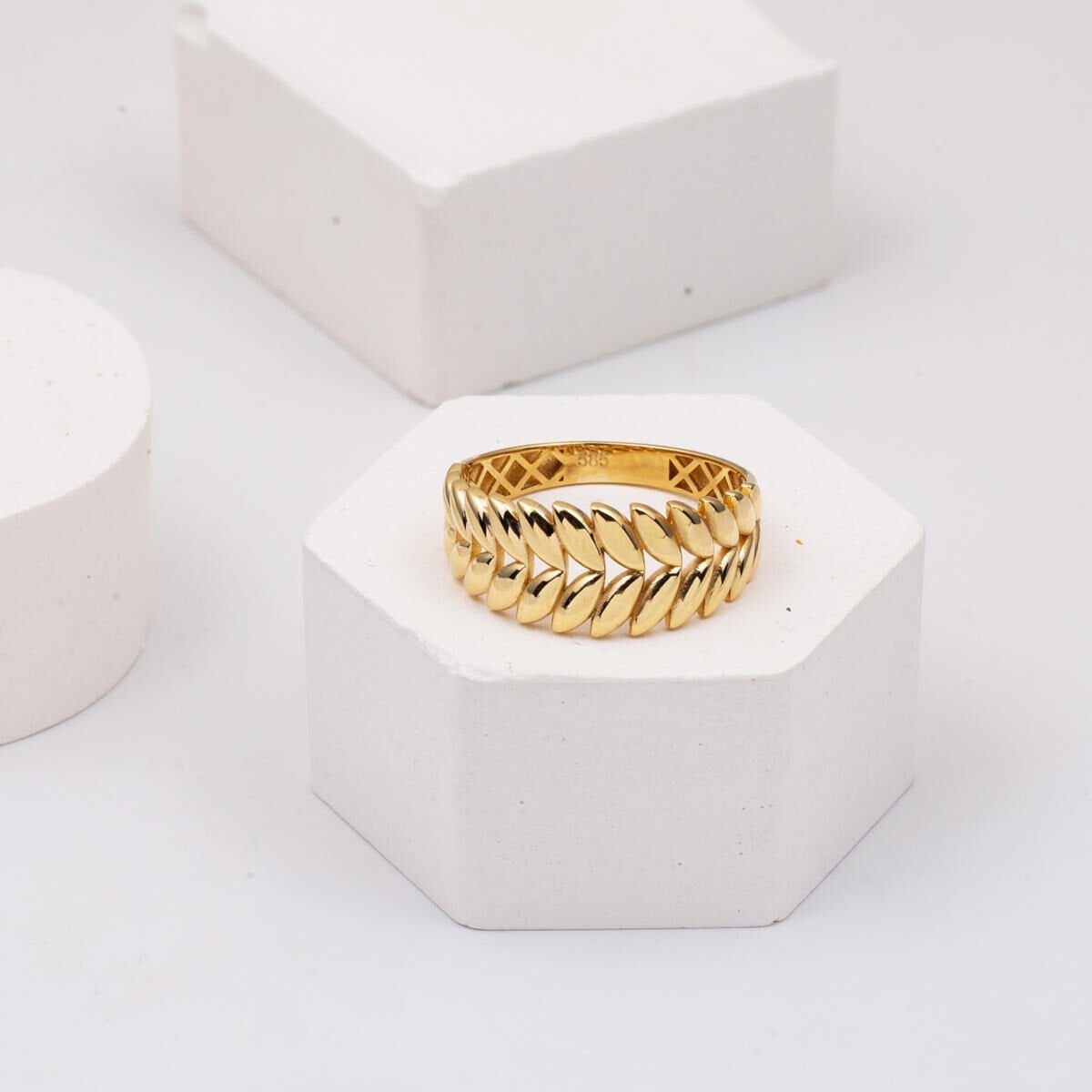 14K Yellow Gold Wheat Ring (2.46 g)