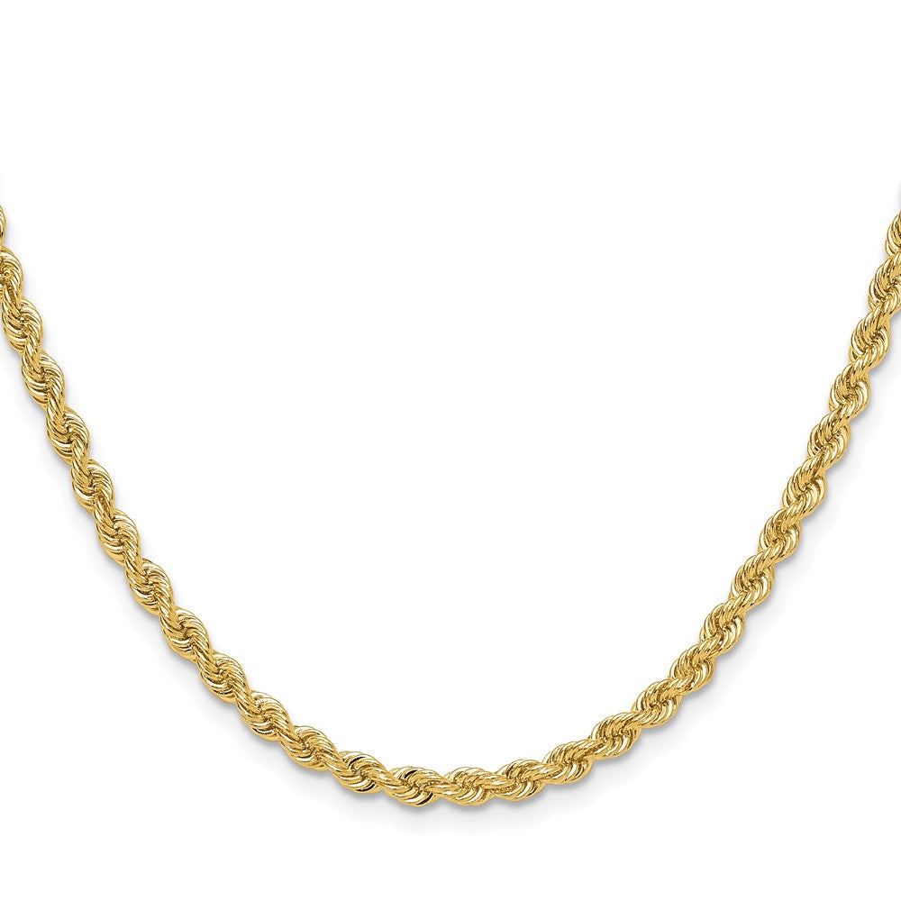 14k Yellow Gold 3.8mm Regular Rope Chain Necklace