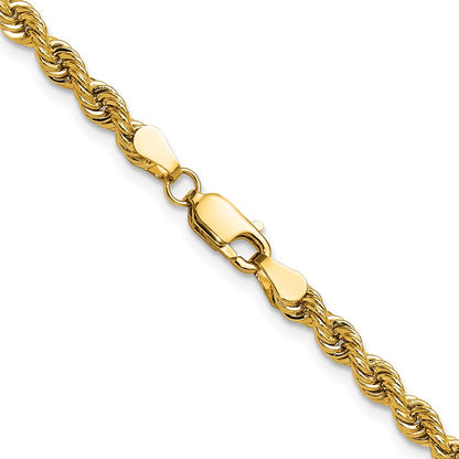 14k Yellow Gold 3.8mm Regular Rope Chain Necklace