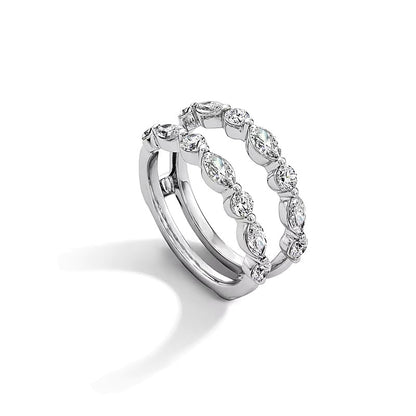 1.5 CT. TW Marquise and Round Lab-Grown Diamond Solitaire Enhancer in 14K White Gold (F/VS2)