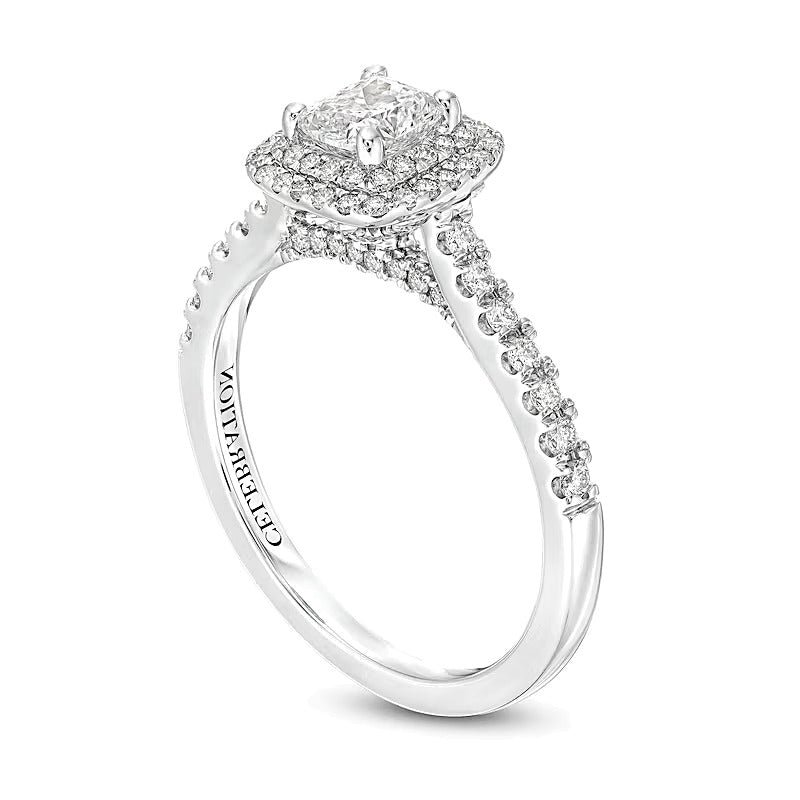 Celebration Infiniteâ¢ 1.0 CT. TW Cushion-Cut Diamond Frame Engagement Ring in 14K White Gold (I/SI2)