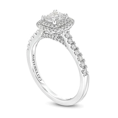 Celebration Infiniteâ¢ 1.0 CT. TW Cushion-Cut Diamond Frame Engagement Ring in 14K White Gold (I/SI2)