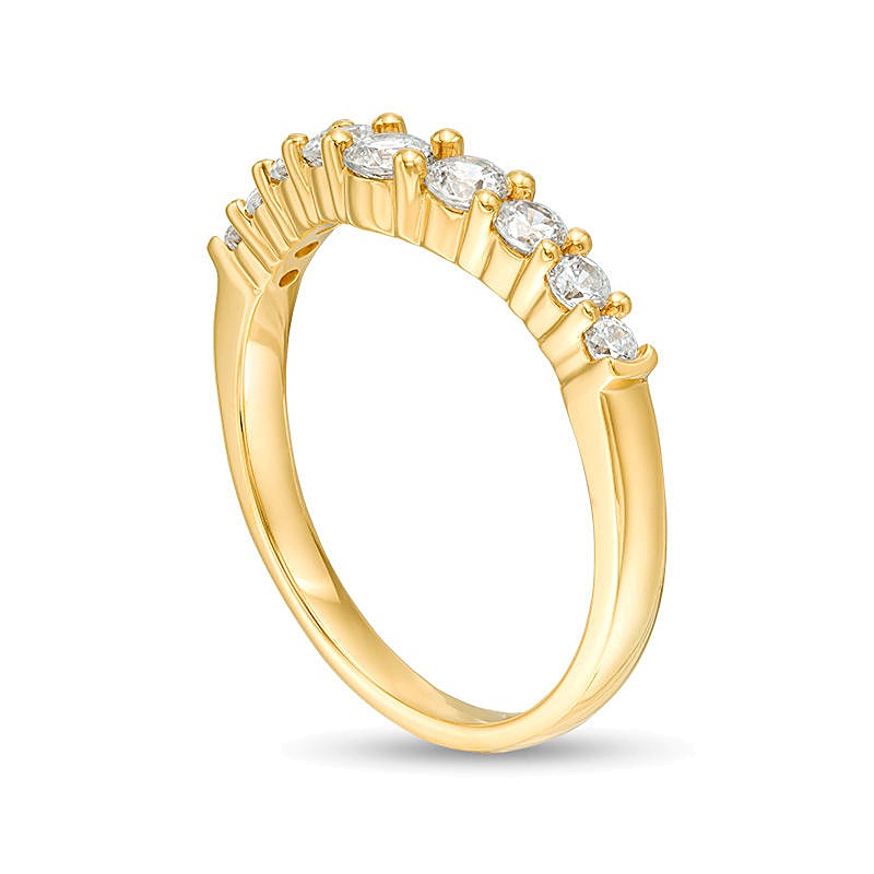 0.5 CT. TW Diamond Contour Wedding Band in 14K Gold