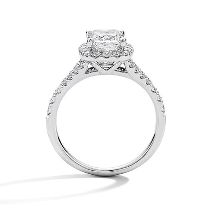 1.5 CT. TW Princess-Cut Lab-Grown Diamond Frame Engagement Ring in 14K White Gold (F/VS2)