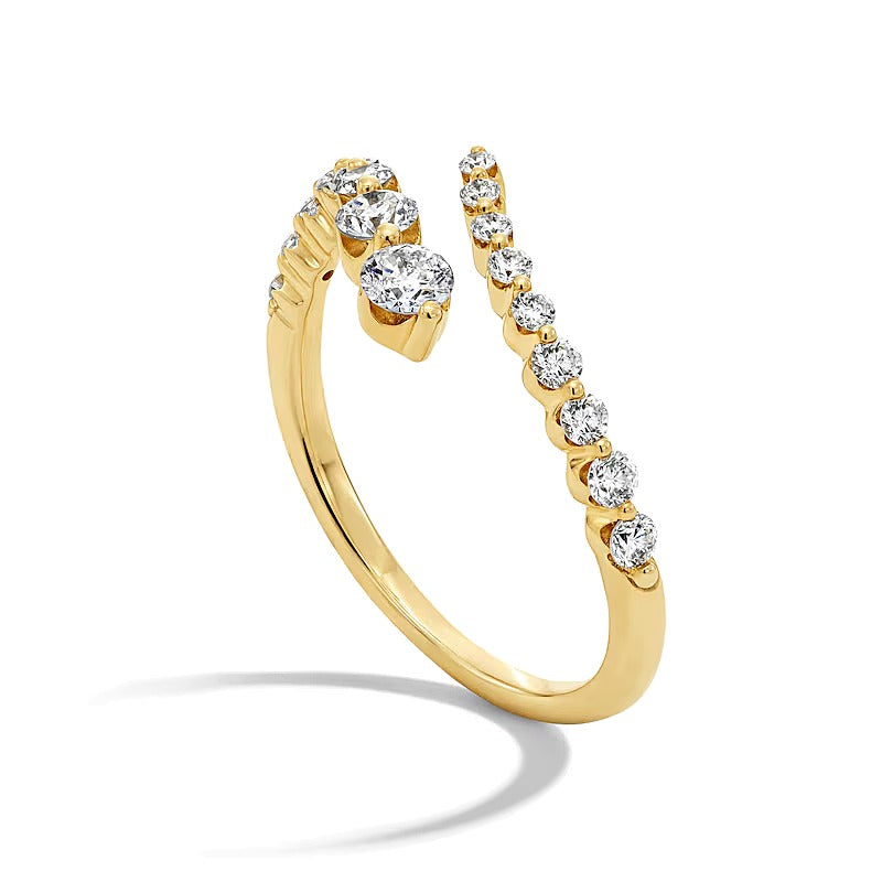 0.5 CT. TW Lab-Grown Diamond Bypass Ring in 10K Gold (F/VS2)