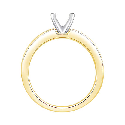0.38 CT. TW Channel-Set Diamond Solitaire Semi Mount in 14K Gold
