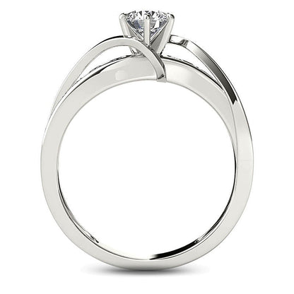 0.75 CT. TW Diamond Crossover Engagement Ring in 14K White Gold