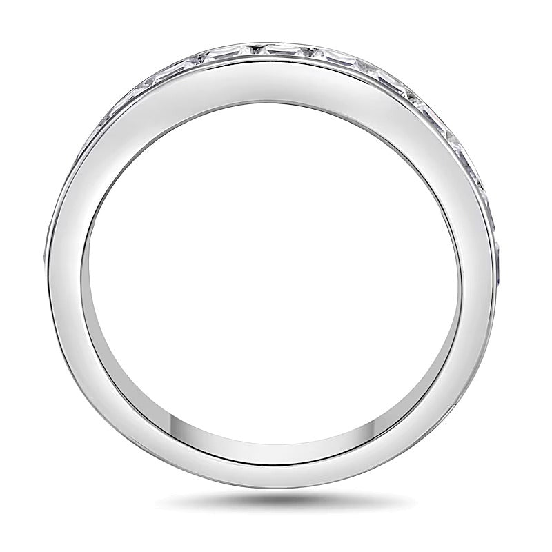 1.0 CT. TW Princess-Cut Diamond Wedding Band in 14K White Gold (I/SI2)