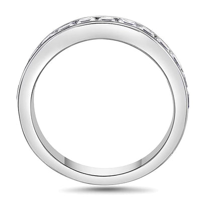 1.0 CT. TW Princess-Cut Diamond Wedding Band in 14K White Gold (I/SI2)