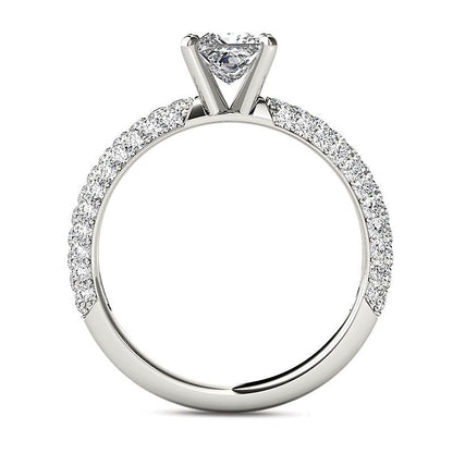 1.0 CT. TW Princess-Cut Diamond Engagement Ring in 14K White Gold