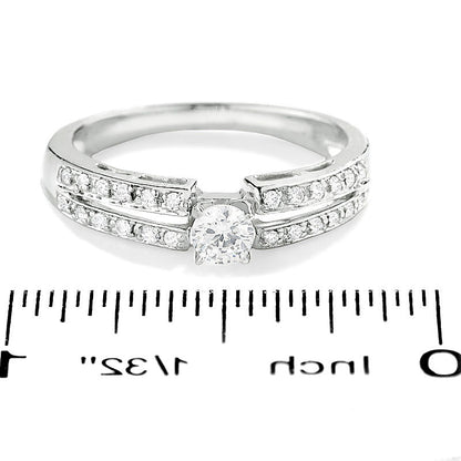 0.25 CT. TW Diamond Split Shank Promise Ring in 10K White Gold