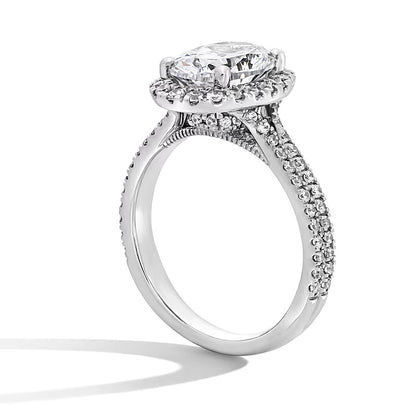 2.63 CT. TW Oval Lab-Grown Diamond Frame Ring in 14K White Gold (F/SI2)