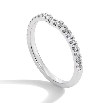 0.25 CT. TW Lab-Grown Diamond Contour Band in 14K White Gold (F/SI2)