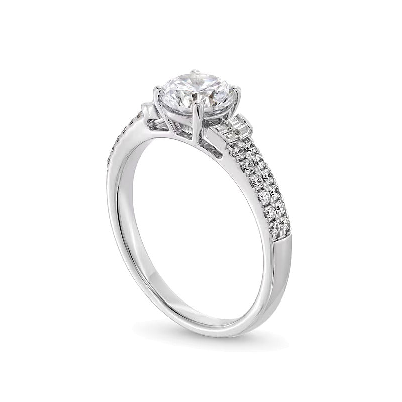 1.2 CT. TW Multi-Diamond Engagement Ring in 14K White Gold