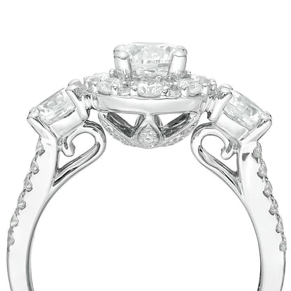 Love's Destiny by Peoples 2.0 CT. TW Diamond Three Stone Engagement Ring in 14K White Gold (I/I1)