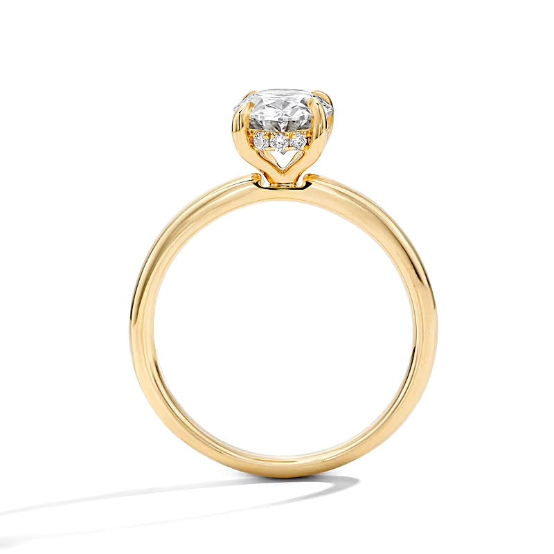 2.0 CT. TW Oval Lab-Grown Diamond Bridal Set in 14K Yellow Gold (F/VS2)