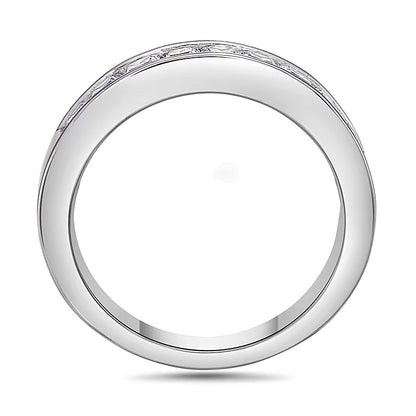 1.0 CT. TW Princess-Cut Diamond Nine Stone Wedding Band in Platinum (H/VS2)