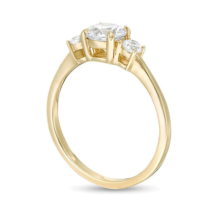 1.0 CT. TW Diamond Three Stone Engagement Ring in 14K Gold