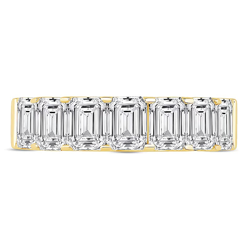 3.0 CT. TW Emerald-Cut Lab-Grown Diamond Seven Stone Anniversary Band in 14K Gold (F/SI2)