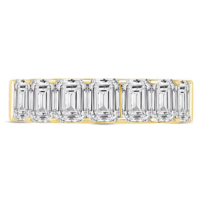 3.0 CT. TW Emerald-Cut Lab-Grown Diamond Seven Stone Anniversary Band in 14K Gold (F/SI2)