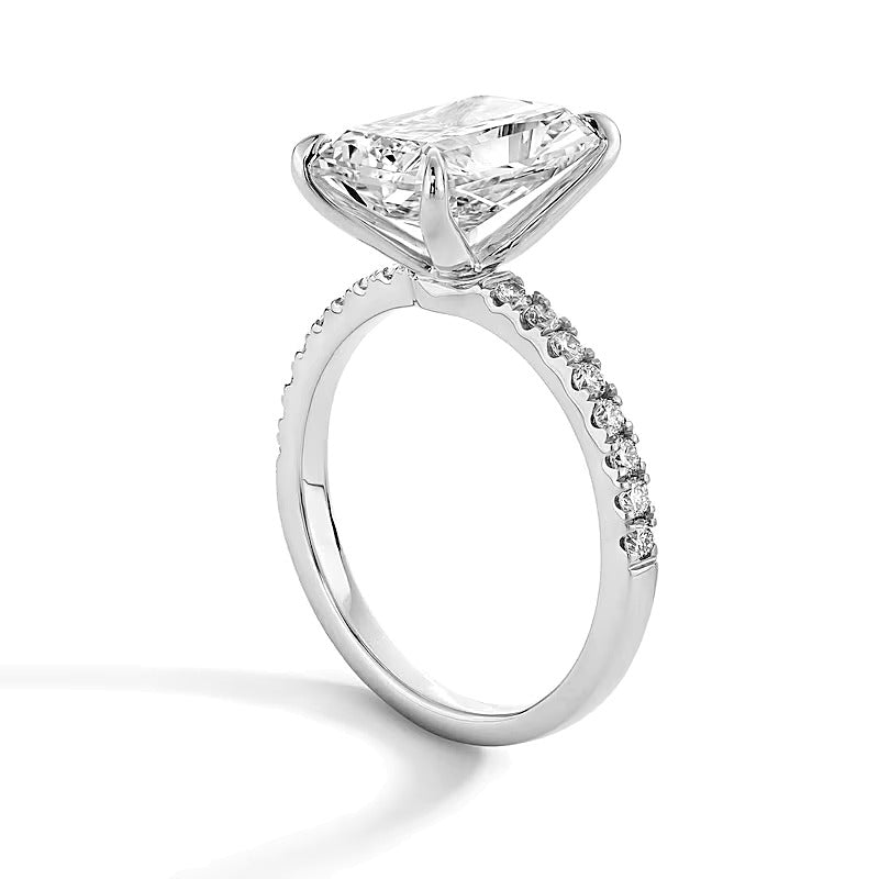 4.25 CT. TW Radiant-Cut Lab-Grown Diamond Engagement Ring in 14K White Gold (F/VS2)