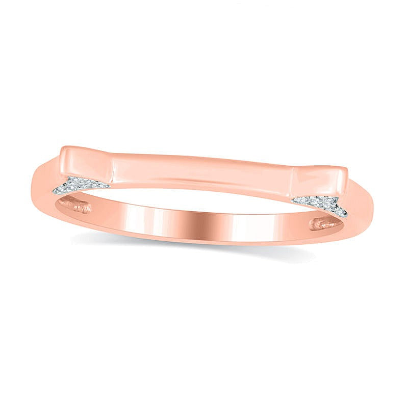 0.1 CT. TW Diamond Cat Ears Ring in 10K Rose Gold