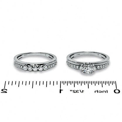 0.75 CT. TW Diamond Bridal Set in 14K White Gold
