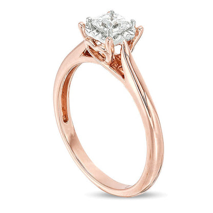 0.38 CT. Princess-Cut Diamond Solitaire Engagement Ring in 10K Rose Gold