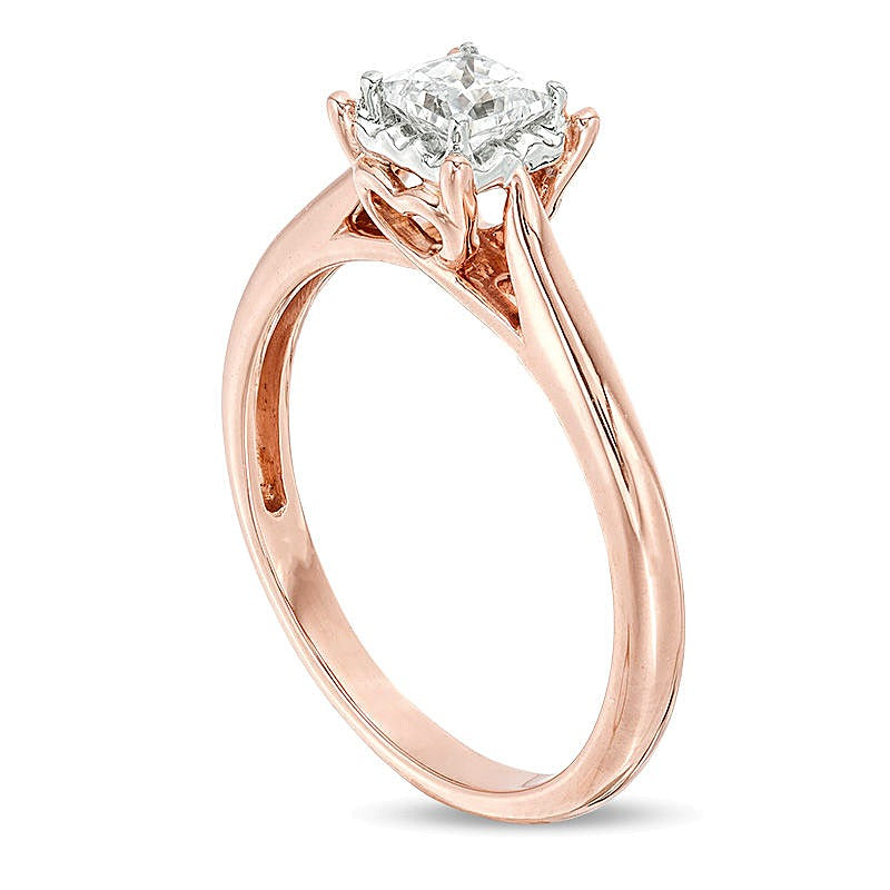 0.38 CT. Princess-Cut Diamond Solitaire Engagement Ring in 10K Rose Gold