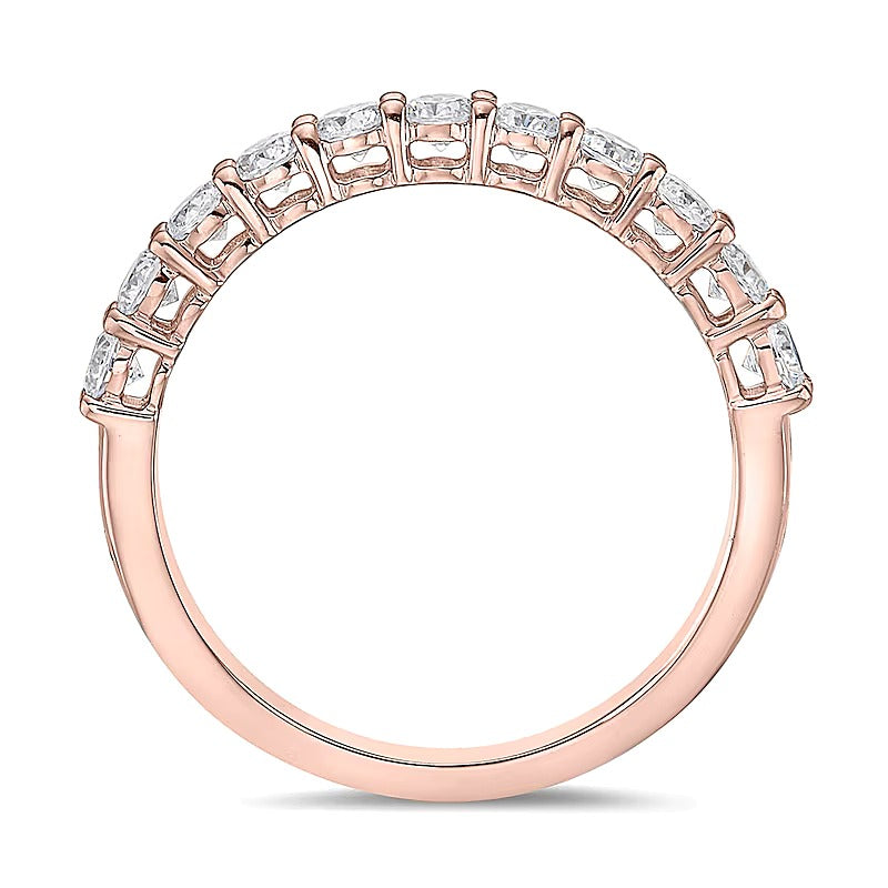0.75 CT. TW Diamond Eleven Stone Band in 10K Rose Gold (I/I2)