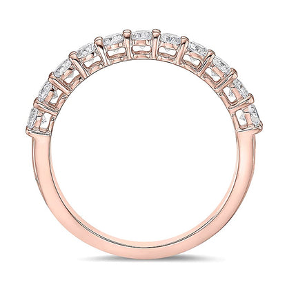 0.75 CT. TW Diamond Eleven Stone Band in 10K Rose Gold (I/I2)