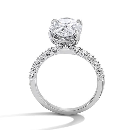 4.5 CT. TW Oval Lab-Grown Diamond Engagement Ring in 14K White Gold (F/VS2)