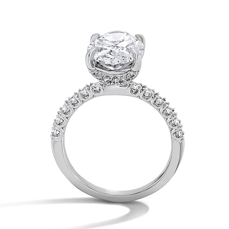4.5 CT. TW Oval Lab-Grown Diamond Engagement Ring in 14K White Gold (F/VS2)