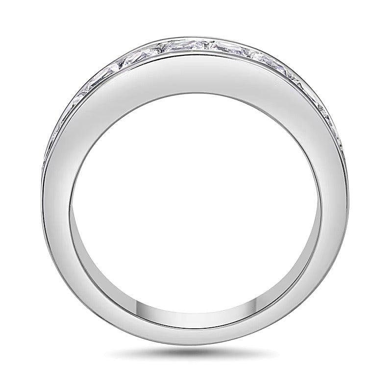 1.5 CT. TW Princess-Cut Diamond Nine Stone Wedding Band in 14K White Gold (H/VS2)