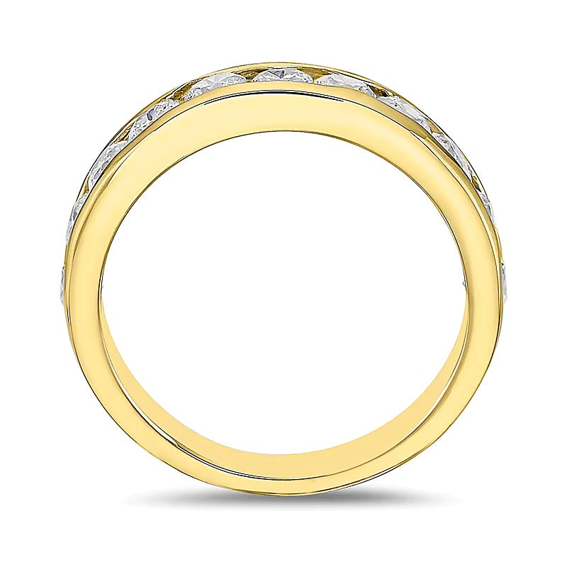 1.25 CT. TW Diamond Channel Eleven Stone Band in 10K Gold (I/I2)