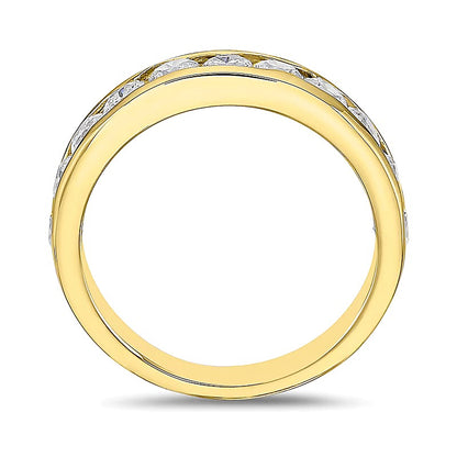 1.25 CT. TW Diamond Channel Eleven Stone Band in 10K Gold (I/I2)