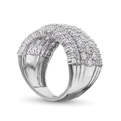 2.5 CT. TW Diamond Edge Multi-Row Band in 14K White Gold