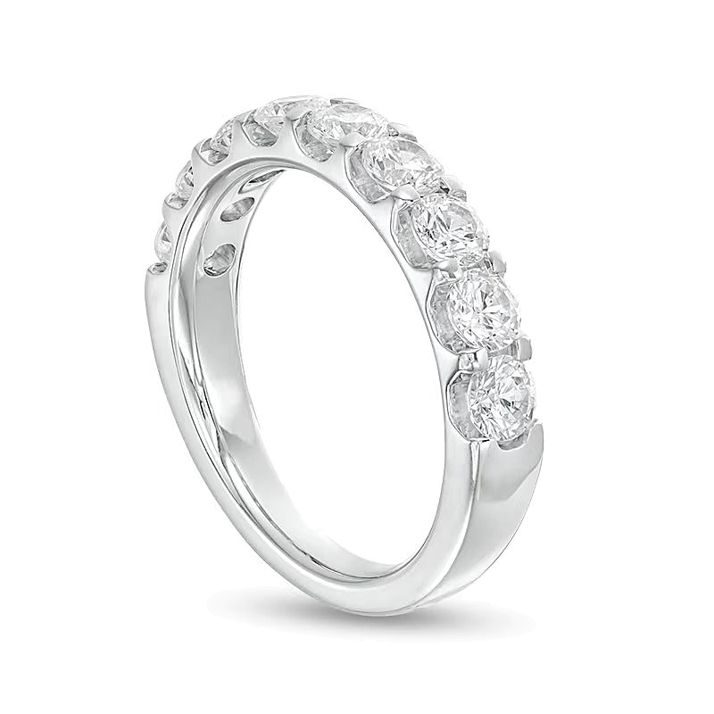 1.5 CT. TW Diamond Nine Stone Band in 14K White Gold (I/SI2)