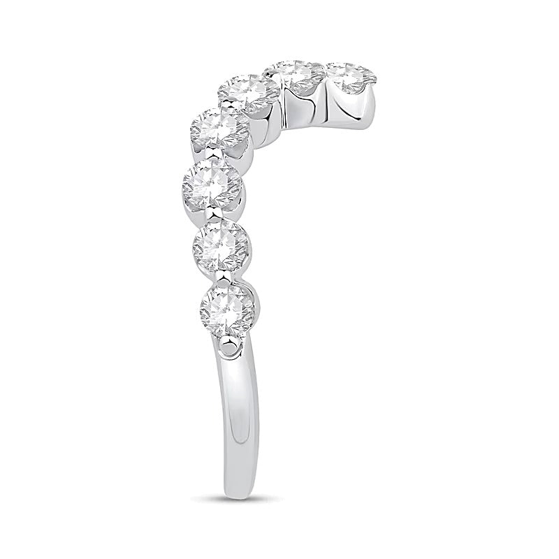 1.0 CT. TW Lab-Grown Diamond Bypass Ring in 10K White Gold (F/VS2)