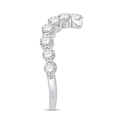 1.0 CT. TW Lab-Grown Diamond Bypass Ring in 10K White Gold (F/VS2)