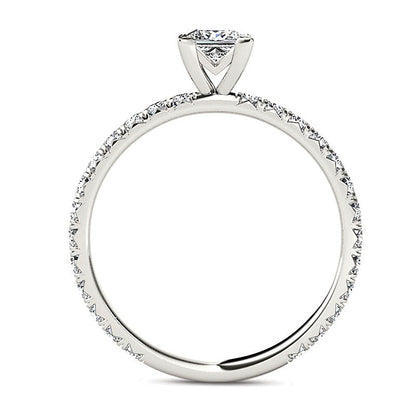 1.0 CT. TW Princess-Cut Diamond Engagement Ring in 14K White Gold