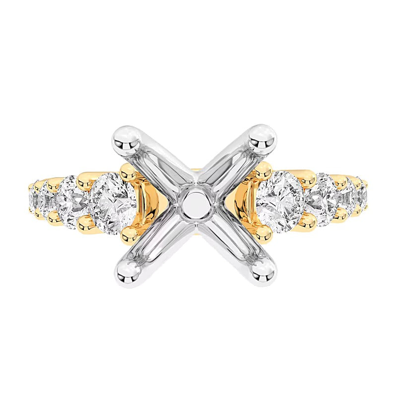 0.75 CT. TW Lab-Grown Diamond Semi Mount in 14K Gold (F/VS2)