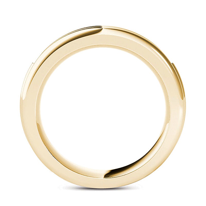 0.2 CT. TW Diamond Groove Wedding Band in 14K Gold