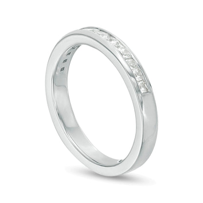 0.5 CT. TW Princess-Cut Diamond Wedding Band in 10K White Gold