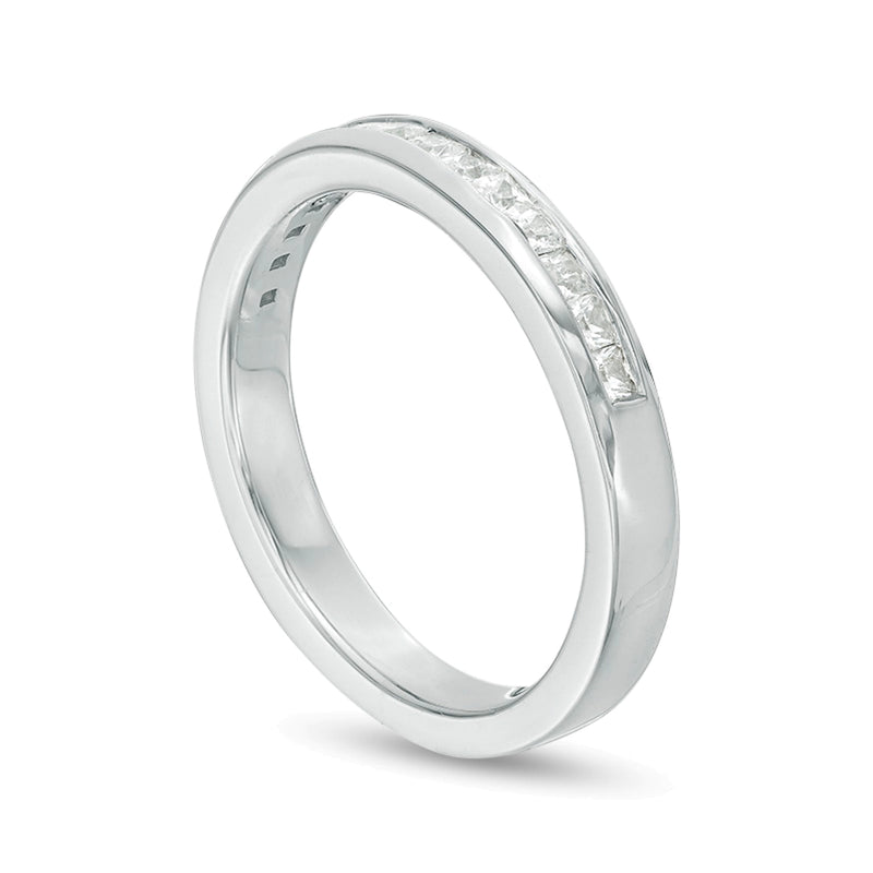 0.5 CT. TW Princess-Cut Diamond Wedding Band in 10K White Gold