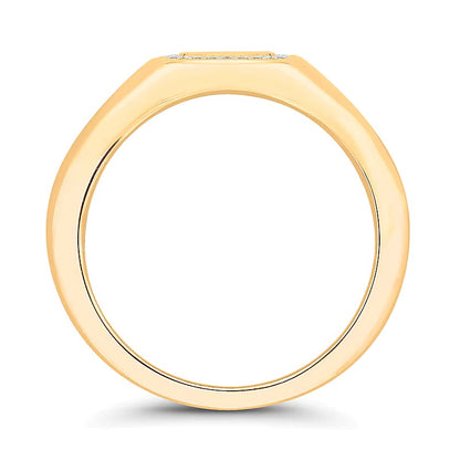 Diamond Accent Signet Ring in 10K Gold